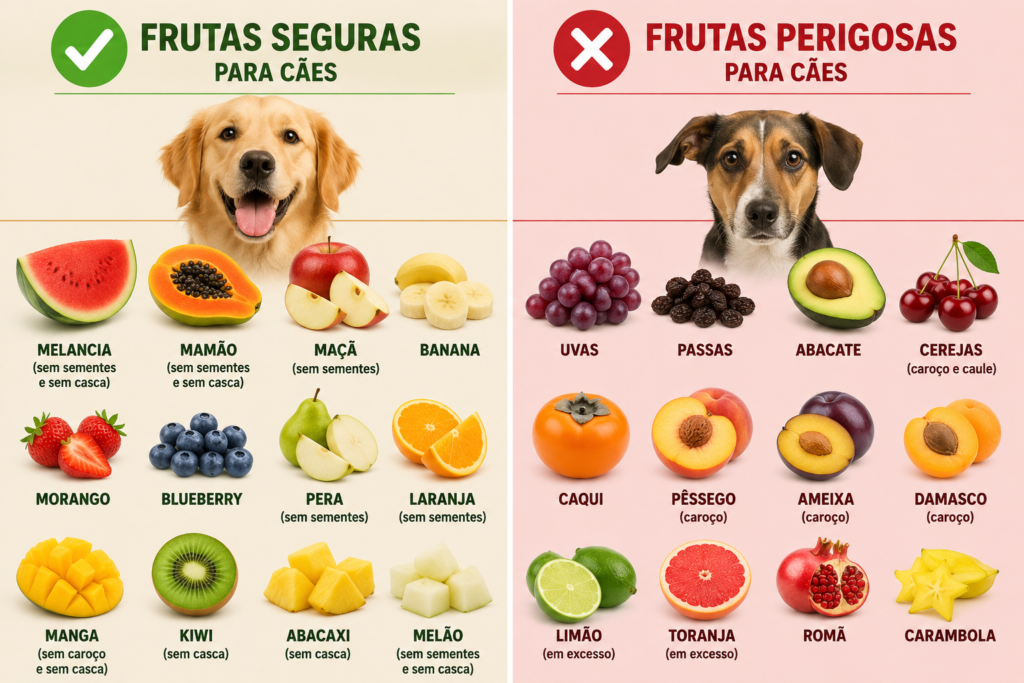 frutas proibidas para cães