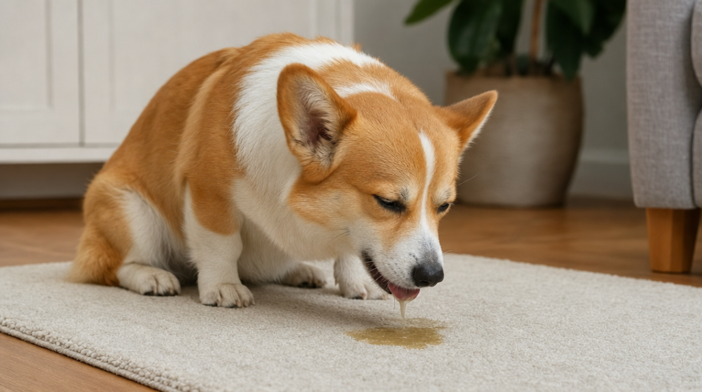 cachorro vomitando espuma branca